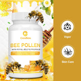 Bee Pollen - with Royal Jelly, Propolis - Boosts Energy Levels and The Immune System, Relieves Joint Inflammation - 120 Capsules