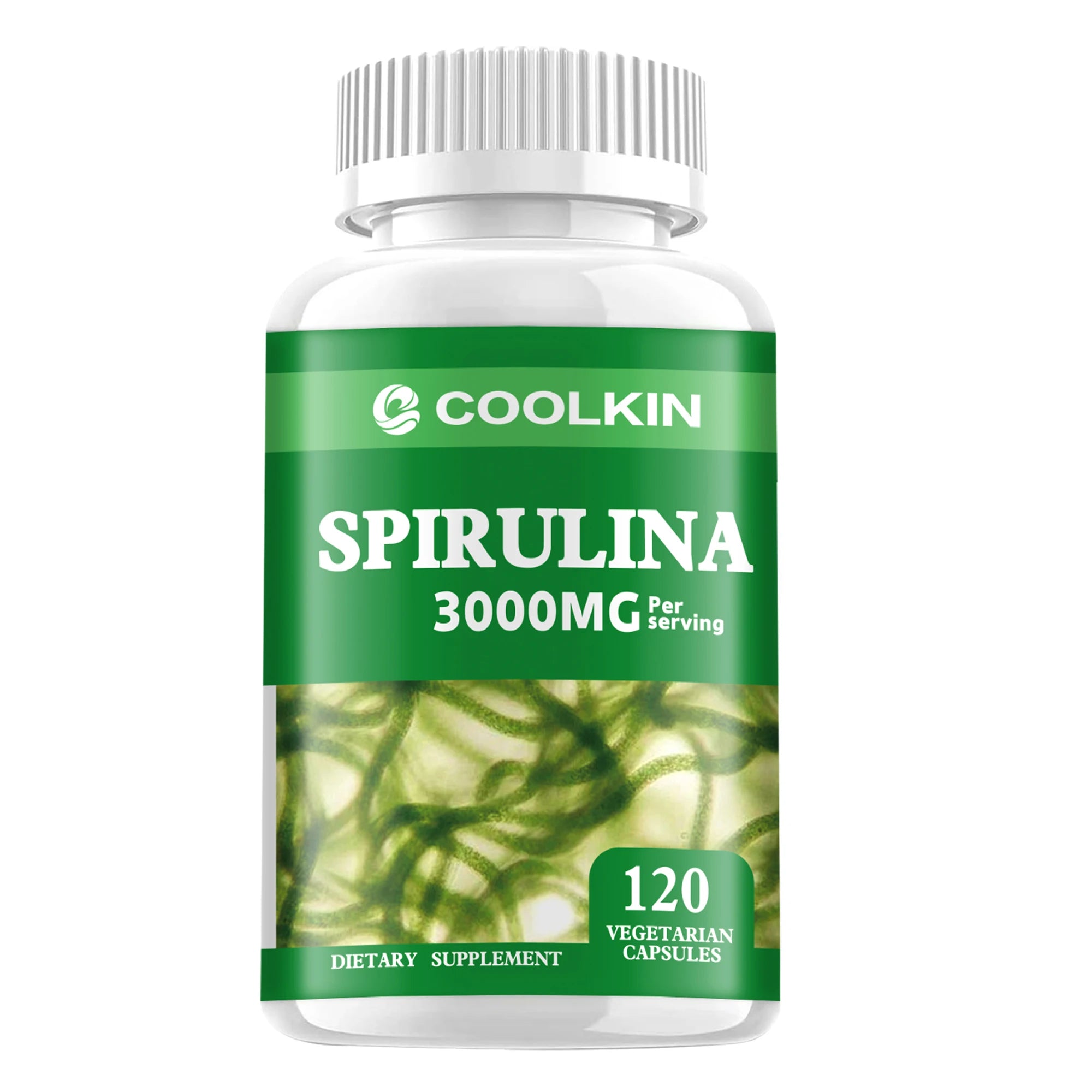 Spirulina – Green Superfood, Heart Support Cardiovascular Eye & Brain Health - 120 Capsules