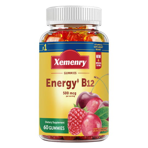 Vitamin B12 Gummies - Immune and Energy Support, Metabolism Boost, Bone Health - 60 Gummies