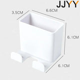 JJYY Mini Wall Mounted Mobile Plug Organizer Storage Rack Remote Control Organizer Home Essentials Organizer