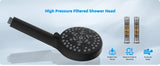 Upgraded 5-spray 13'' Dual Filtered Rainfall Shower Head Combo High Pressure  Handheld Shower Head  20 Stage Shower Filter