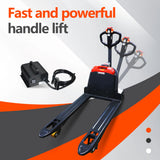 JIALIFT 3300LBS Fully Electric Pallet Jack Truck 24V Lithium Battery 45" x 27" Fork Size for Indoor Storage Handling Red SL15L3