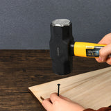 Deli 4LB Octagonal Sledge Hammer, Heavy-Duty Forged Steel Head, Ideal for Construction, Demolition, and DIY Projects