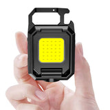 XPE Mini Keychain Light 1000LM COB LED Pocket Flashlight 800mAh Type-C USB Rechargeable IPX4 Waterproof Portable Outdoor Tool