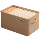 Cabinet Drawer Organizer Versatile Socks Storage Basket with Handle&Steel Frame Thickened Foldable Fabric for Home Wardrobe