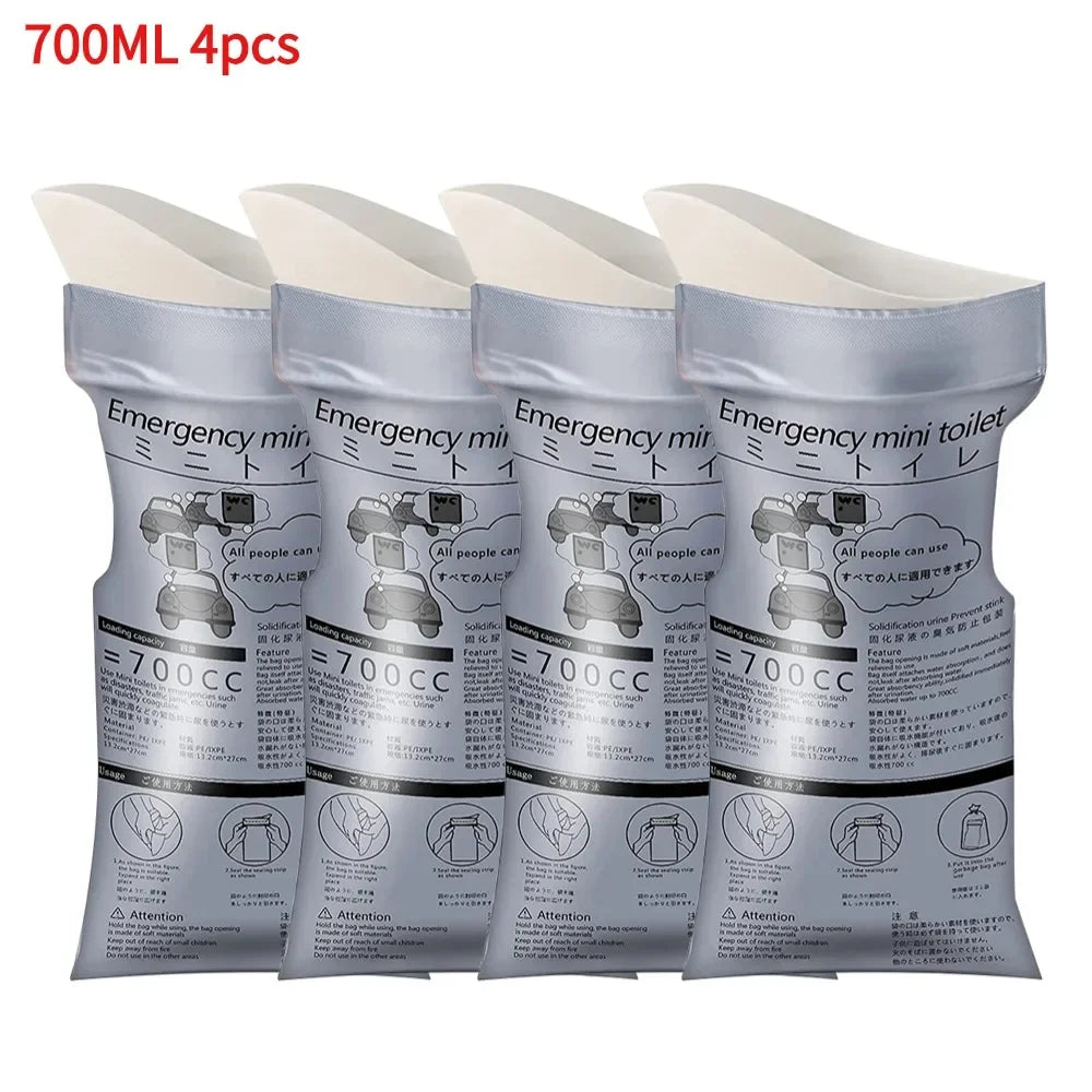 Mini Mobile Toilet Disposable Outdoor Urine Bags 4-40Pcs Portable for Men Women Children 600ml Emergency Travel Vomiting Bags