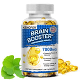 Brain Booster - with Ginkgo Biloba, Omega 3 Fish Oil DHA & EPA - for Enhanced Brain Function and Cardiovascular Health Support