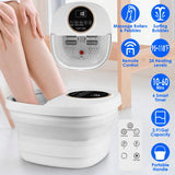 Collapsible Foot Spa Massager Electric Foldable Foot Soaker Tub with Remote Control 24 Heating Levels 6 Massage Rollers Surfing