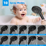 Upgraded 5-spray 13'' Dual Filtered Rainfall Shower Head Combo High Pressure  Handheld Shower Head  20 Stage Shower Filter