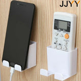 JJYY Mini Wall Mounted Mobile Plug Organizer Storage Rack Remote Control Organizer Home Essentials Organizer
