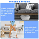 Collapsible Foot Spa Massager Electric Foldable Foot Soaker Tub with Remote Control 24 Heating Levels 6 Massage Rollers Surfing