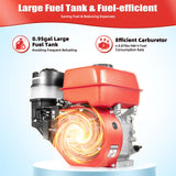 7.5HP 4 Stroke Outboard Motor 212CC 4000W 3600Rpm Gasoline Fishing Boat Engine Manual Start TCI Air-Cooling System with Bracket