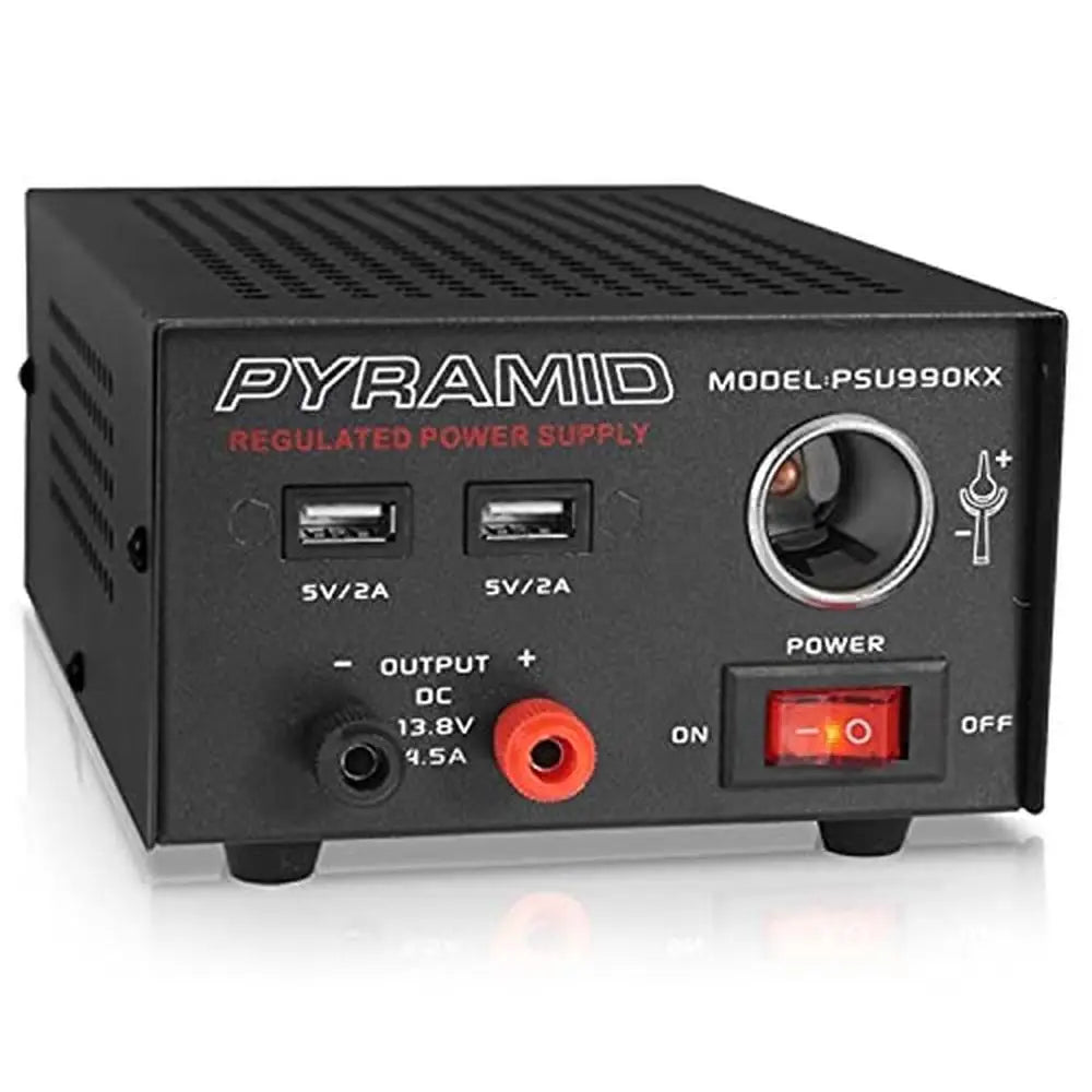 Bench Power Supply 7 Amp Regulated Convertor 13.8V DC CB HAM Radio Scanner Banan Plug AC-DC Power Universal Dual USB Compact