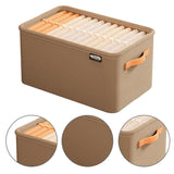 Cabinet Drawer Organizer Versatile Socks Storage Basket with Handle&Steel Frame Thickened Foldable Fabric for Home Wardrobe
