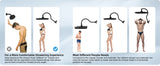 Upgraded 5-spray 13'' Dual Filtered Rainfall Shower Head Combo High Pressure  Handheld Shower Head  20 Stage Shower Filter