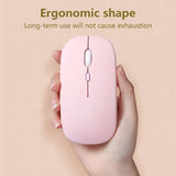 Bluetooth Mouse Wireless Mute Ergonomic Portable Mini Office Mouse Durable Keyboard Color Selectable For Multiple Devices