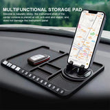 Car Dashboard Storage Mat Multifunctional Car Phone Seat Sticky Phone Holder Mat Bracket for Navigation Car Interior Accessories