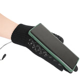 Unisex USB Electric Heated Gloves Winter Outdoor Sport Non-slip Touch Screen Mitten Rechargeable Thermal Knitting Heating Mitts