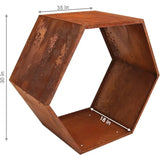 Outdoor Hexagon Heavy-Duty Firewood Log Rack - Honeycomb Design - Cold-Rolled Steel Construction - 30-Inch