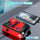 4 In1 Car Jump Starter with Air Compressor Portable Flashlight Starting Device Power Bank Battery Automotive Booster start