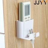 JJYY Mini Wall Mounted Mobile Plug Organizer Storage Rack Remote Control Organizer Home Essentials Organizer