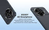XGODY 2025 New Smartphone Android,6.5 inch,3+64GB ROM,4250mAh,8+13MP Camera,Dual SIM 4Core,Mobile phones,4G Network,with Charger