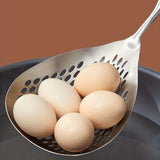 1 piece stainless steel skimmer with large slotted spoon for kitchen strainer for frying and hot pot