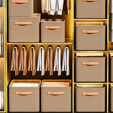 Cabinet Drawer Organizer Versatile Socks Storage Basket with Handle&Steel Frame Thickened Foldable Fabric for Home Wardrobe