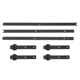 16FT 488cm Double Door Splicing Regular Carbon Steel Barn Door Hanging Rail Track Pulley