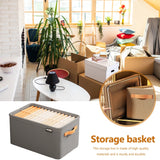 Cabinet Drawer Organizer Versatile Socks Storage Basket with Handle&Steel Frame Thickened Foldable Fabric for Home Wardrobe