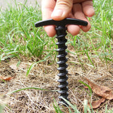 10pcs/pack Tent Pegs Ground Nails Outdoor Camping Peg Screw Anchor Stakes Hiking Tent Pins Windproof Tent Accessories 14.5x7cm