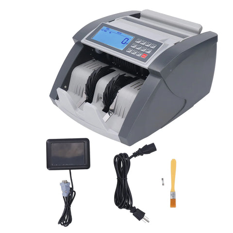 Bill Counterfeit Detecter Money Counting Machine LCD Display Banknote Currency Counter with UV MG IR MT DD Counterfeit Detection