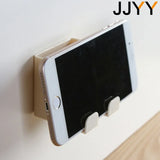 JJYY Mini Wall Mounted Mobile Plug Organizer Storage Rack Remote Control Organizer Home Essentials Organizer