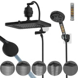 Upgraded 5-spray 13'' Dual Filtered Rainfall Shower Head Combo High Pressure  Handheld Shower Head  20 Stage Shower Filter