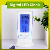 Calendar Clock Digital LED Clock Bedside Temperature Music Light Multi-functional Lazy Digital Temperature Alarm Clock