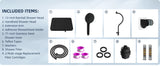 Upgraded 5-spray 13'' Dual Filtered Rainfall Shower Head Combo High Pressure  Handheld Shower Head  20 Stage Shower Filter