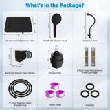 Upgraded 5-spray 13'' Dual Filtered Rainfall Shower Head Combo High Pressure  Handheld Shower Head  20 Stage Shower Filter