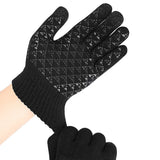 Unisex USB Electric Heated Gloves Winter Outdoor Sport Non-slip Touch Screen Mitten Rechargeable Thermal Knitting Heating Mitts