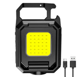 XPE Mini Keychain Light 1000LM COB LED Pocket Flashlight 800mAh Type-C USB Rechargeable IPX4 Waterproof Portable Outdoor Tool