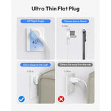 25FT Surge Protector Power Strip 10 Outlets 4 USB Ports 2 USB-C Flat Extension Cord Outlet with Overload Protection 2700J Wall