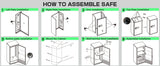 6.0 Cub Unassembled Extra Large Safe Box,Money Safe with Digital Backlit Touch Keypad and 2 Adjustable Shelves