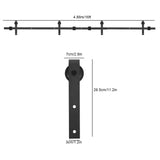 16FT 488cm Double Door Splicing Regular Carbon Steel Barn Door Hanging Rail Track Pulley