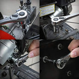 450-Piece Metric and Imperial Drive Socket Set with Quick-Release Ratchet Wrench Spanners Bits Set Mechanics Anti-Corrosion