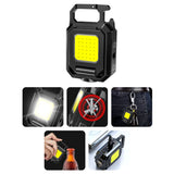 XPE Mini Keychain Light 1000LM COB LED Pocket Flashlight 800mAh Type-C USB Rechargeable IPX4 Waterproof Portable Outdoor Tool
