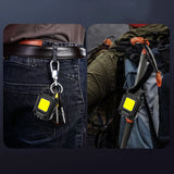 XPE Mini Keychain Light 1000LM COB LED Pocket Flashlight 800mAh Type-C USB Rechargeable IPX4 Waterproof Portable Outdoor Tool