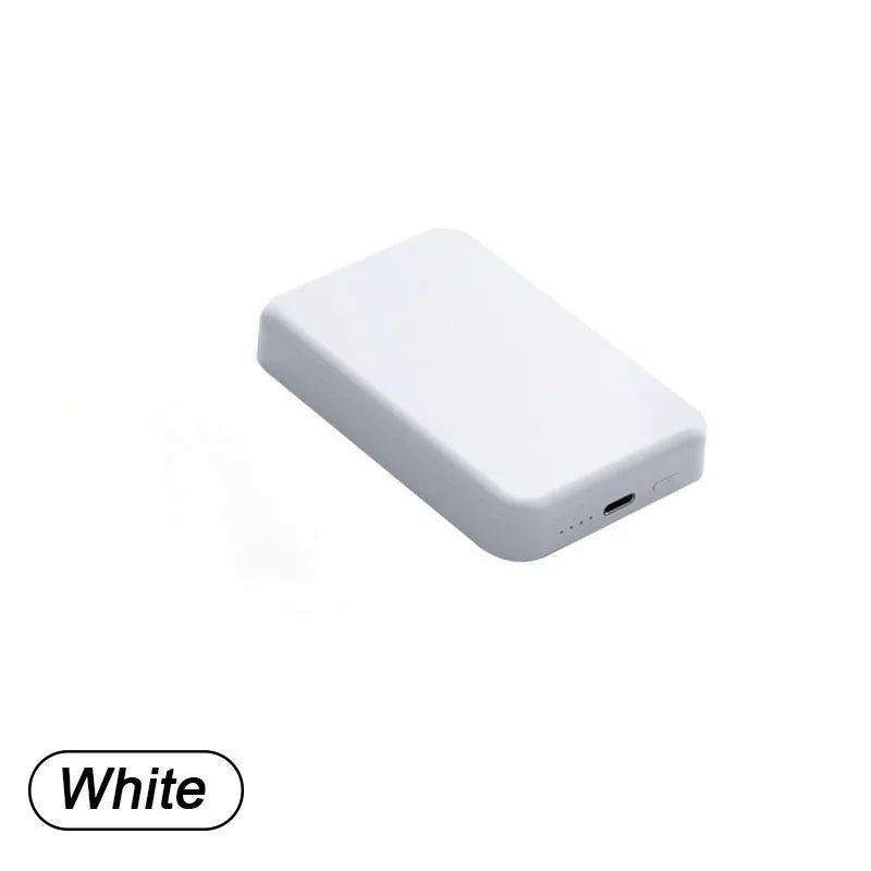 5000mAh Magnetic Wireless Wired 2-in-1 Fast Charging Mobile Power for Apple 15/15Pro/14/13 and Android Phones