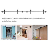 16FT 488cm Double Door Splicing Regular Carbon Steel Barn Door Hanging Rail Track Pulley