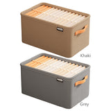 Cabinet Drawer Organizer Versatile Socks Storage Basket with Handle&Steel Frame Thickened Foldable Fabric for Home Wardrobe