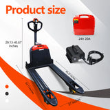 JIALIFT 3300LBS Fully Electric Pallet Jack Truck 24V Lithium Battery 45" x 27" Fork Size for Indoor Storage Handling Red SL15L3