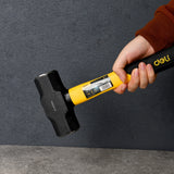 Deli 4LB Octagonal Sledge Hammer, Heavy-Duty Forged Steel Head, Ideal for Construction, Demolition, and DIY Projects